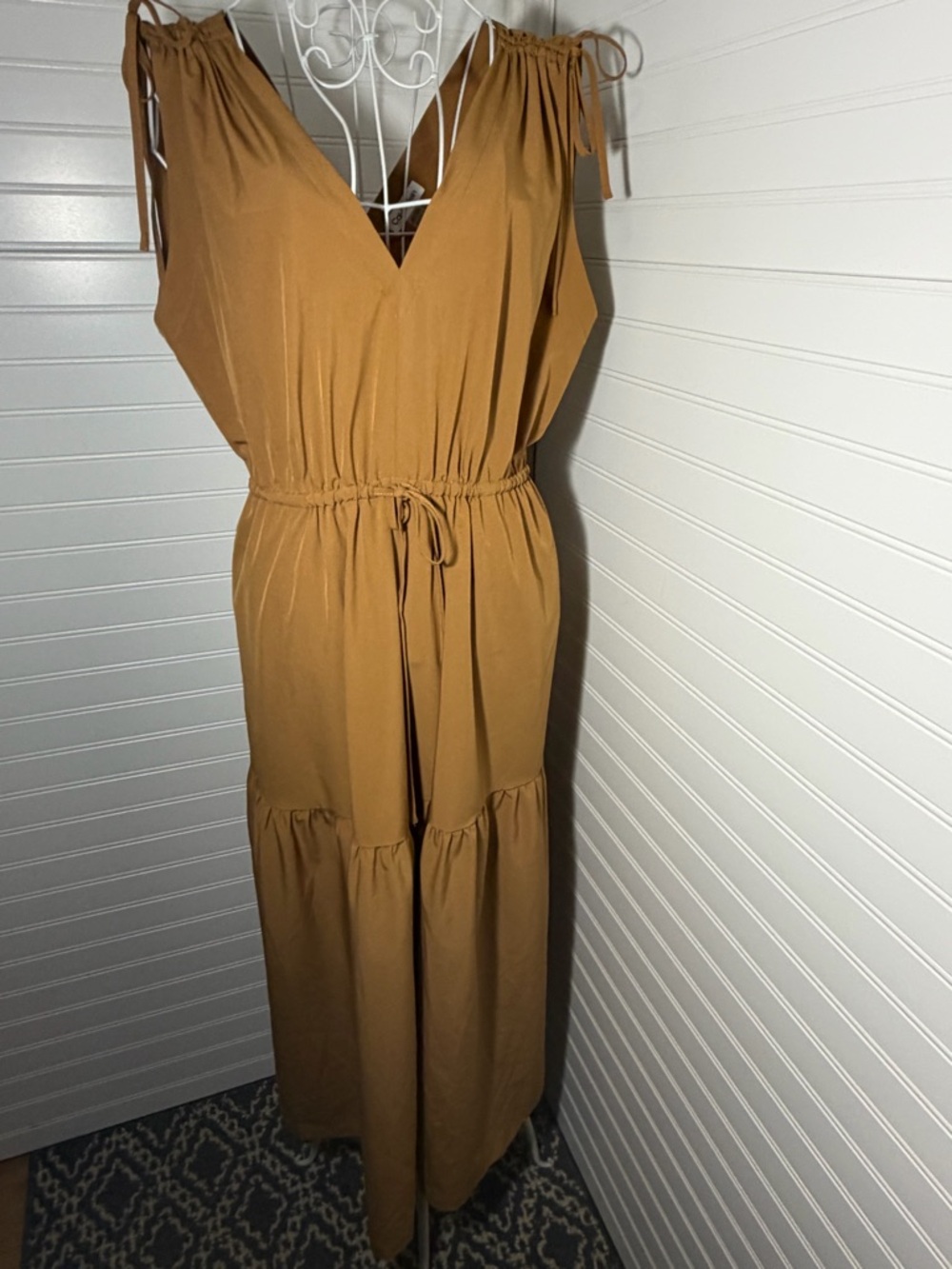 Calvin Klein Deep Tan Maxi Dress
